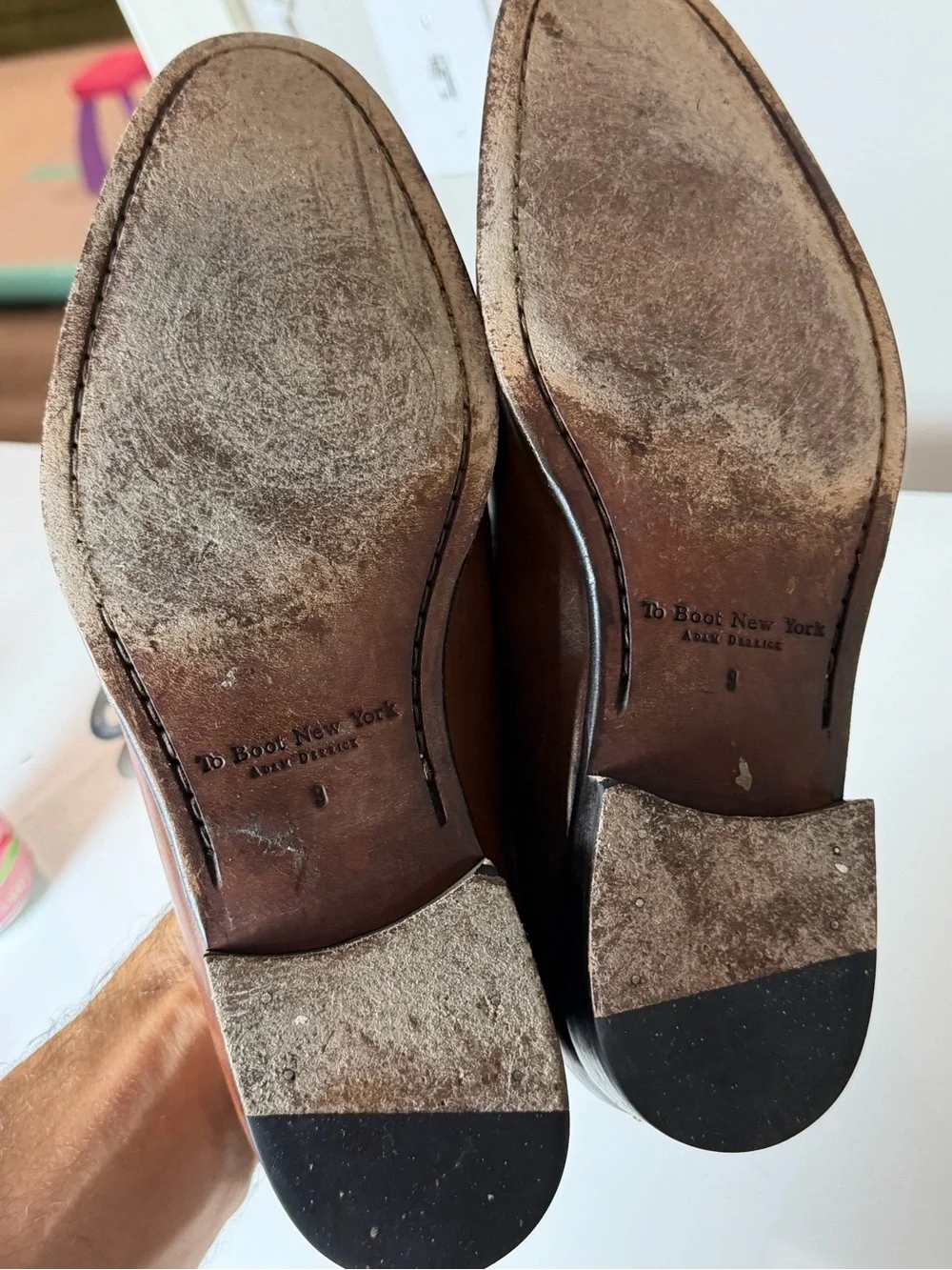 To Boot New York Size 9 Men's Antique Brown Genuine Leather Penny Loafers